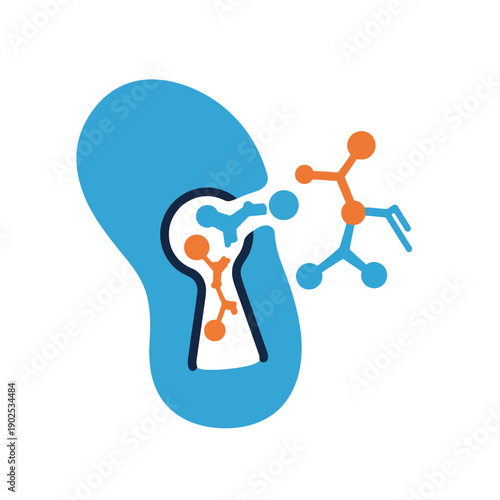 Molecular structure binding to a protein receptor site