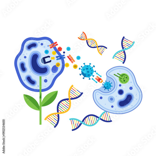 Genetic Engineering and Cellular Processes Illustrated