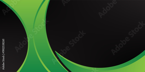Green and black background graphics of vector illustrations for messages and infographic message board designs.