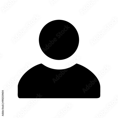Simple black icon of a person on a white background.