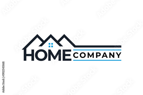 house roof text for property business logo