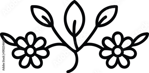 Simple Black and White Kids and Adult Coloring Page Illustration