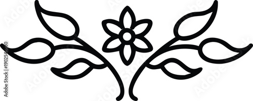 Simple Black and White Kids and Adult Coloring Page Illustration