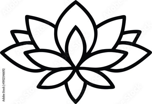 Simple Black and White Kids and Adult Coloring Page Illustration