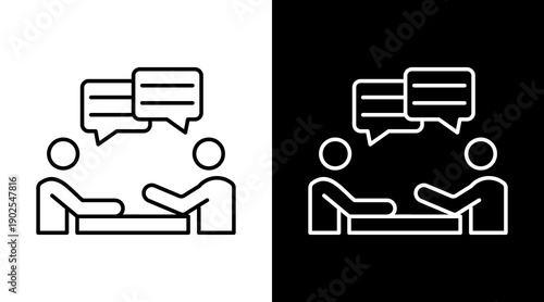 Meeting White Icon Set Design