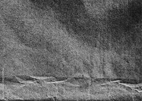 Large vector halftone crumpled vintage paper texture with a transparent background