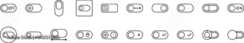 Interface toggle switch icons for settings.
