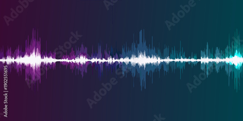 Abstract waveform visualization with vibrant purple and teal gradients