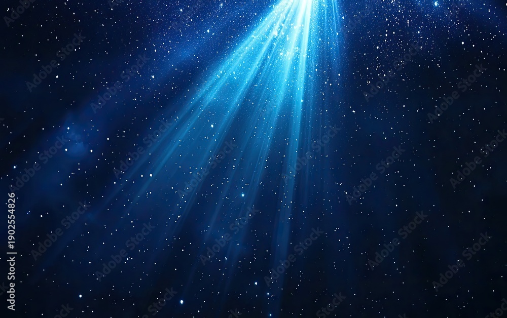 Fototapeta premium Blue light abstract background with fiber-optic communication, data transfer, and technology concept.