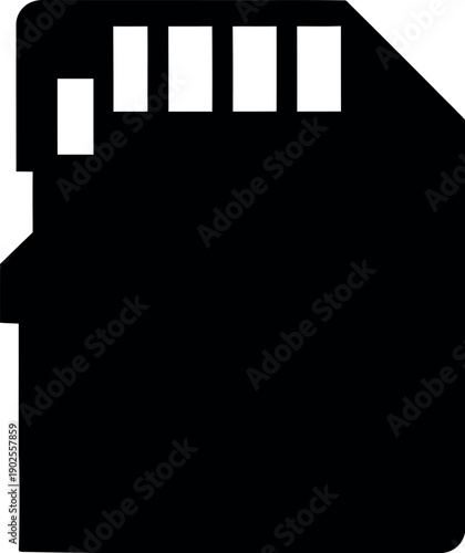 Memory Card Storage Icon for Digital Devices