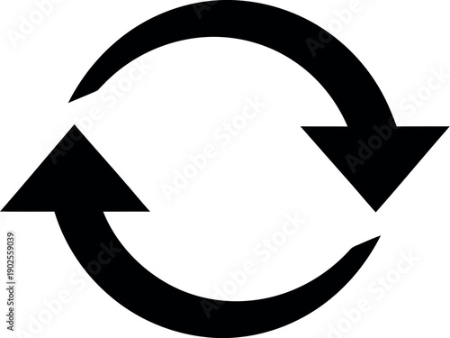 Data Synchronization Icon for System Update and Transfer