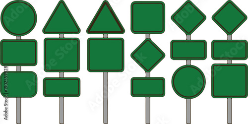 Road street board sign vector artwork, isolated highway traffic symbol, yellow signpost icon for road safety and navigation illustration.