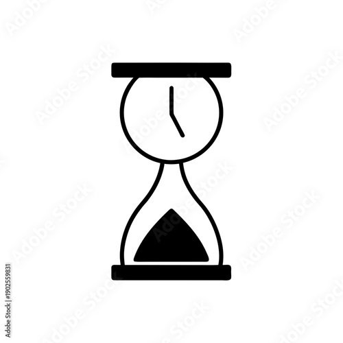 Classic hourglass symbolizing the passage of time with sand flowing between two bulbs