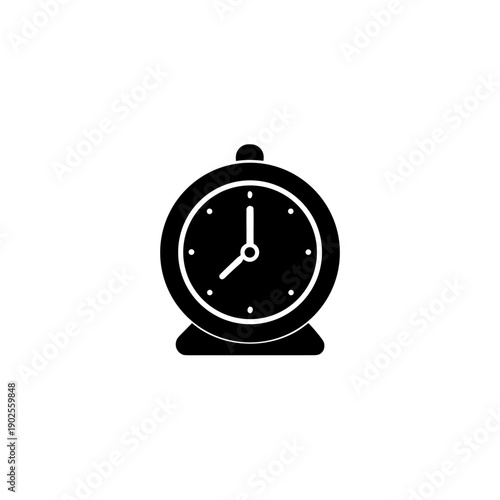 Classic alarm clock with analog face and bell stand design