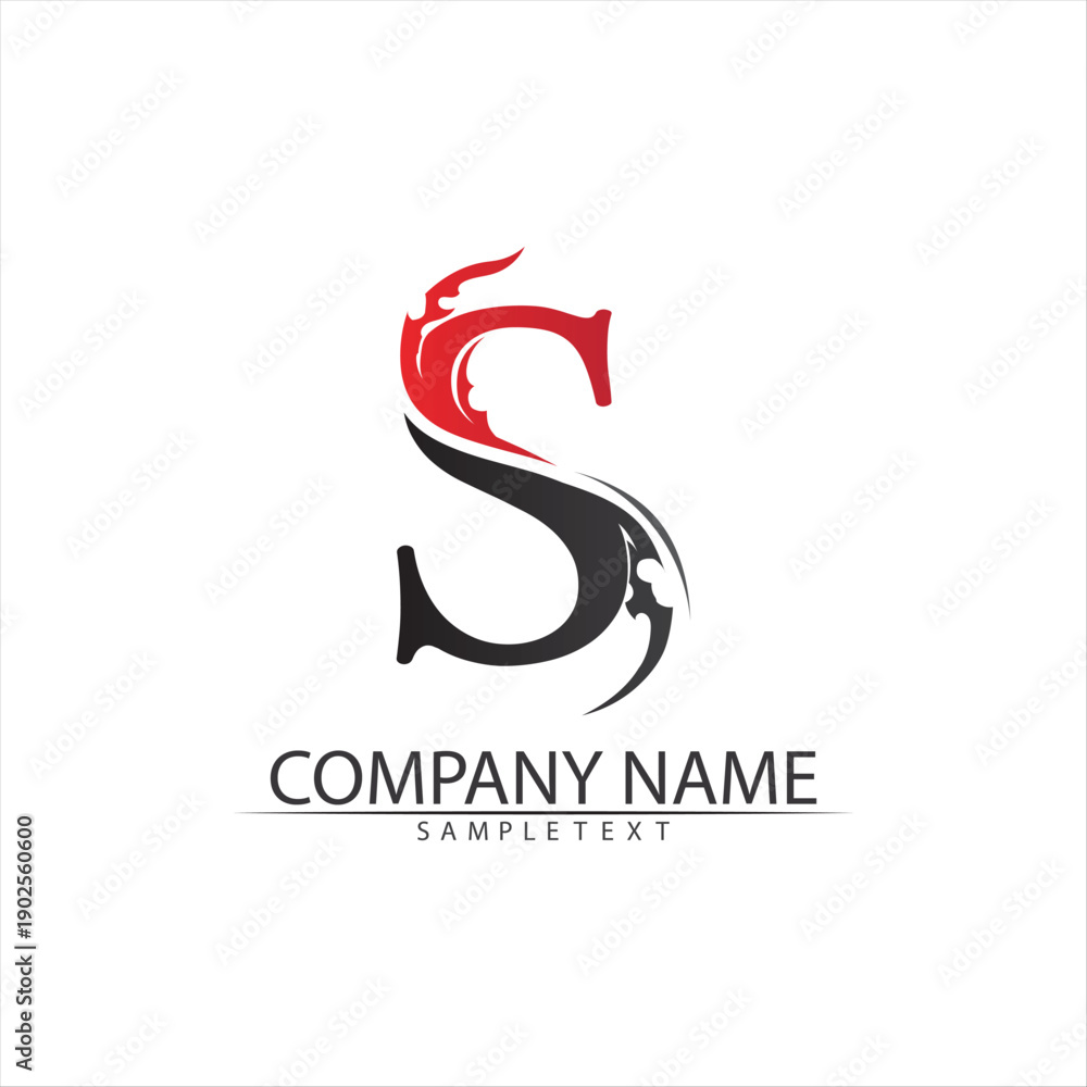 Obraz premium Business corporate S letter logo