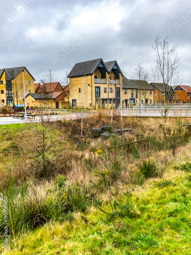 Wallpaper Mural Housing estate Crowthorne Berkshire with nature area. Torontodigital.ca