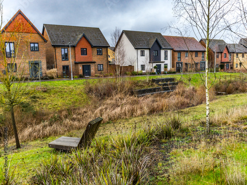 Wallpaper Mural Housing estate Crowthorne Berkshire with nature area. Torontodigital.ca