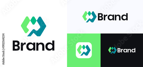 Creative letter W,P or C logo icon design vector illustration, Modern symbol initial WP or WC sign for brand identity and business company