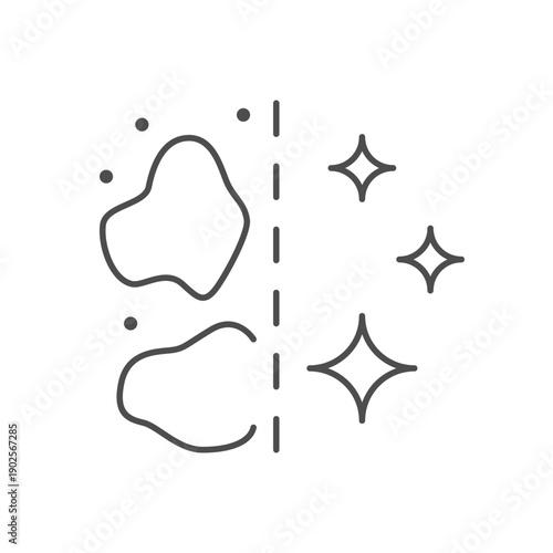 Stain removal line outline icon