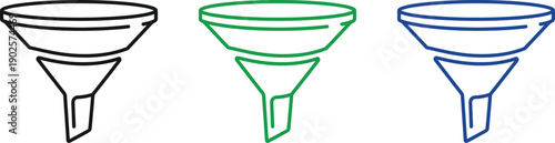 Marketing Funnel Conversion Line Icon