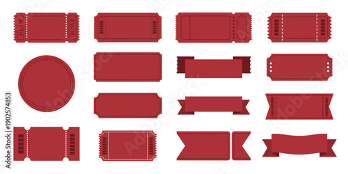 Ticket icon, in flat style coupon vector, illustration on isolated background ads