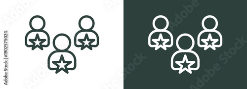 Member Icon White and Black Style Of