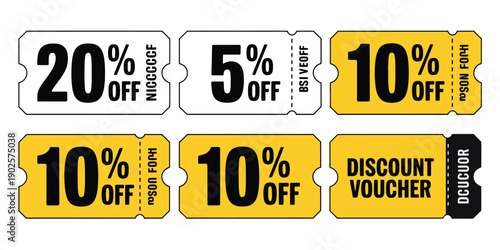 Assortment, of vibrant discount coupons, and promotional vouchers offering savings on various products