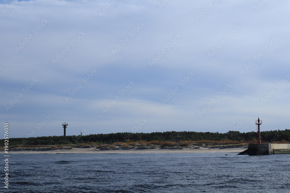 Fototapeta premium Coastal navigation lights at Baltic Sea entrance 