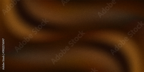 Black dark brown orange gold abstract luxury background. Silk satin fabric. Gradient ombre color. Curtain drapery fold line. Chocolate shade. Shiny glow glitter light. Design. Wide banner. Panoramic.