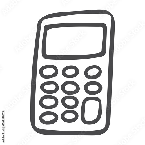calculator isolated on white background