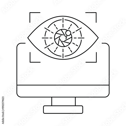 Computer Vision Icon. Vector Design