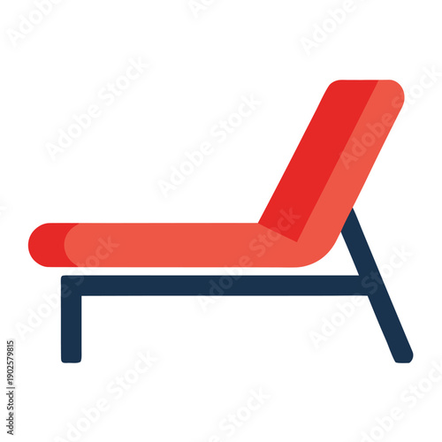lounge chair icon on white background