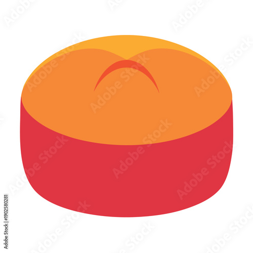pouf icon on white background
