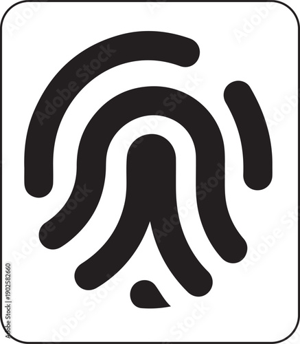 Fingerprint icon security identity access safety system tech web app ui tool