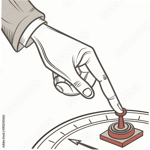 Close up finger stabilizing balance axis hand