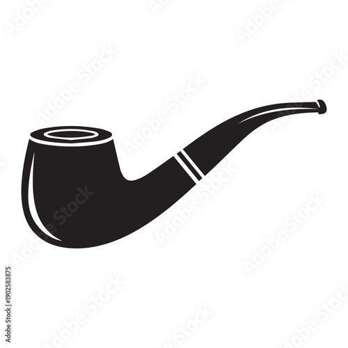 Smoking Pipe Silhouette, Vintage Accessory