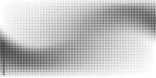 Monochrome halftone background with a gradient of dots creating a modern and minimalist design element EPS vector