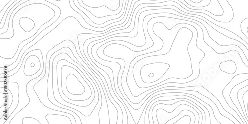 Contemporary grey and white terrain map design with soft abstract topography lines