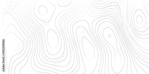 Minimalist white background showcasing intricate contour line patterns inspired by natural terrain elevation