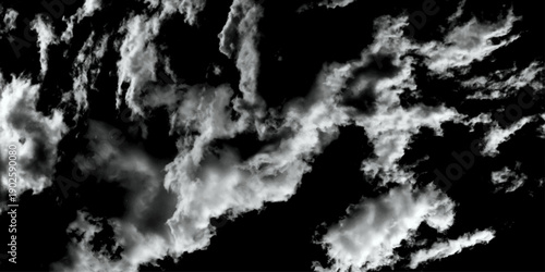 Abstract black marble texture pattern background. cracked Marble texture frame background. White cloud isolated on black background, Textured smoke, brush effect.