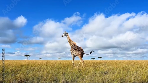 giraffe in the savannah