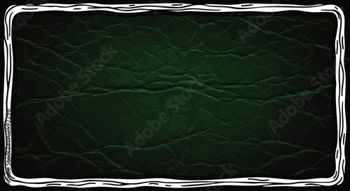 Green Leather Texture with White Border.