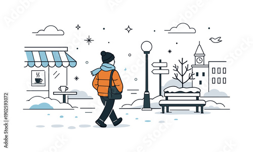 Winter city sightseeing for locals