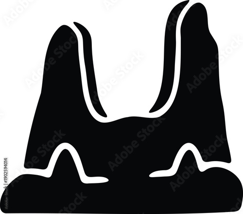 A black silhouette of a pair of lungs with trachea and bronchi human respiratory system  medical illustration  anatomy  health  lungs only