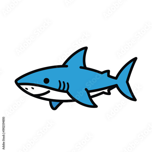 Cartoon Blue Shark