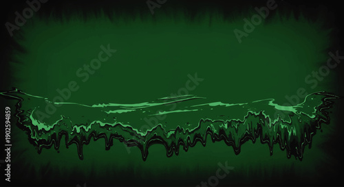 Torn Green Paper Edge with Ripped Border.