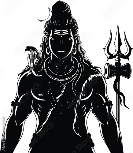 Mahadev Silhouette Art