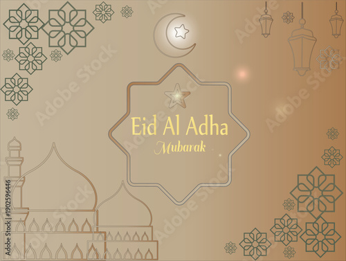 vector illustration of an Eid ul adha background