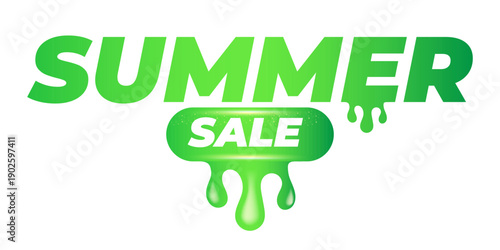 Green Summer Sale Sticker Liquid Design isolated on white background. Price sticker, abstract shape sticker, price tag, HOt sale or discount sticker, promotional badge label png. Summer banner