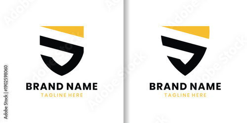 Modern shield letter S logo brand identity